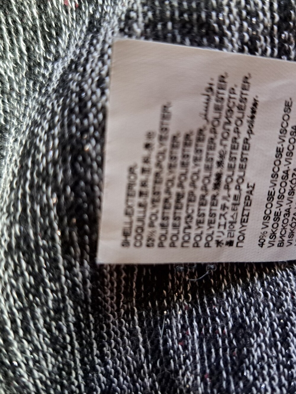 Desigual Agatha marled gray asymmetric knit tunic blouse, - Picture 6 of 8